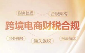 跨境老板财税合规特训营,规避财税风险、提升企业利润| 鹿鸣网创