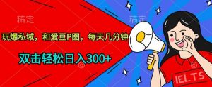 玩爆私域，和爱豆P图，每天几分钟 轻松日入300+【揭秘】| 鹿鸣网创