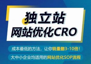 独立站网站优化CRO，成本最低的方法，让你销量翻3-10倍| 鹿鸣网创