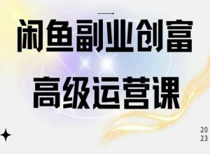 闲鱼电商运营高级课程，一部手机学会闲鱼开店赚钱| 鹿鸣网创