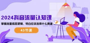 2024抖音流量认知课:掌握流量底层逻辑,明白应该选择什么赛道 (43节课)| 鹿鸣网创