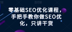 零基础SEO优化课程，手把手教你做SEO优化，只讲干货| 鹿鸣网创