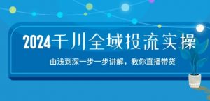 2024千川全域投流精品实操:由谈到深一步一步讲解,教你直播带货-15节| 鹿鸣网创