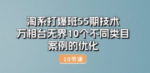 淘系打爆班55期技术:万相台无界10个不同类目案例的优化(10节)| 鹿鸣网创
