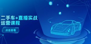 二手车+直播实战运营课程：直播推荐/短视频推荐/千川投放/直播全流程| 鹿鸣网创