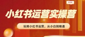 2024小红书运营实操营,从入门到精通,完成从0~1~100| 鹿鸣网创