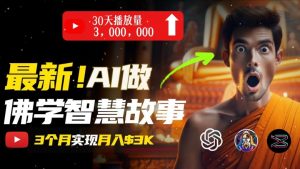 无需露脸,用AI创造治愈系佛学视频,轻松月入过w【揭秘】| 鹿鸣网创