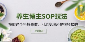 养生博主SOP玩法,按照这个坚持去做,引流变现还是很轻松的| 鹿鸣网创
