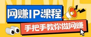 ip合伙人打造1.0，从0到1教你做网创，实现月入过万【揭秘】| 鹿鸣网创