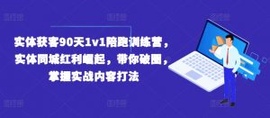实体获客90天1v1陪跑训练营,实体同城红利崛起,带你破圈,掌握实战内容打法| 鹿鸣网创