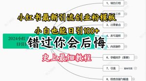 2024小红书引流创业粉史上最细教程，手把手教你引流【揭秘】| 鹿鸣网创