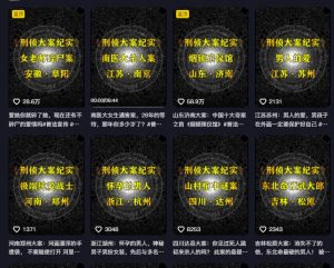 大案纪实解说课，2024年最新抖音大案教学教程| 鹿鸣网创