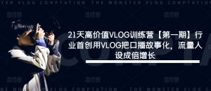 21天高价值VLOG训练营【第一期】行业首创用VLOG把口播故事化，流量人设成倍增长| 鹿鸣网创