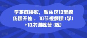 学家庭摄影,就从这10堂模仿课开始 ,10节视频课(学)+10次训练营(练)| 鹿鸣网创