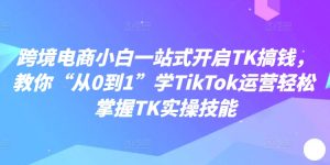 跨境电商小白一站式开启TK搞钱,教你“从0到1”学TikTok运营轻松掌握TK实操技能| 鹿鸣网创