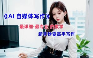 AI自媒体文章创作全网最详细教程，新手秒变写作高手，多方位发展| 鹿鸣网创