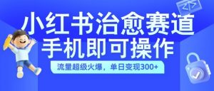 小红书治愈视频赛道，手机即可操作，流量超级火爆，单日变现300+【揭秘】| 鹿鸣网创
