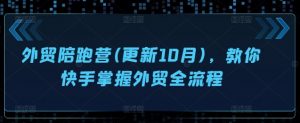 外贸陪跑营(更新10月),教你快手掌握外贸全流程| 鹿鸣网创