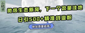 微信生态新宠小绿书：下一个流量洼地，日引500+精准创业粉，粉丝质量超高| 鹿鸣网创