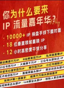 群响IP流量嘉年华，​现场视频+IP江湖2024典藏版PPT| 鹿鸣网创