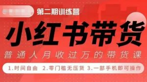 小Red书带货42天训练营 2.0版,宝妈+自由职+上班族+大学生,提高副业收入的大红利项目| 鹿鸣网创