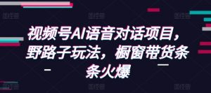视频号AI语音对话项目,野路子玩法,橱窗带货条条火爆| 鹿鸣网创