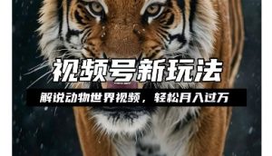 利用动物世界解说视频,赚分成计划收益,轻松月入过W,操作简单【揭秘】| 鹿鸣网创