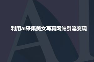 利用AI采集美女写真网站引流变现,引流嘎嘎的| 鹿鸣网创