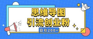 暴力引流全平台通用思维导图引流玩法ai一键生成日引200+| 鹿鸣网创