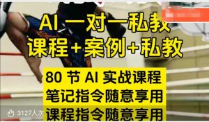 AI指令实战课，课程+案例，80节AI实战课程，笔记指令随意享用，课程指令随意享用| 鹿鸣网创