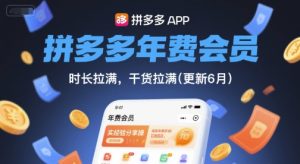 拼多多年费会员,实经验分享操,时长拉满,干货拉满(更新8月)| 鹿鸣网创