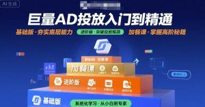 巨量AD投放入门到精通，基础版+进阶版+加餐课| 鹿鸣网创