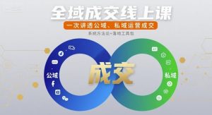 全域成交线上课,一次讲透公域、私域运营成交| 鹿鸣网创