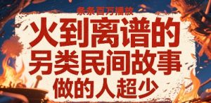 火到离谱的另类民间故事，条条百W播放，做的人超少| 鹿鸣网创
