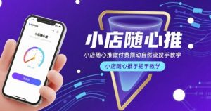 小店随心推微付费撬动自然流投手教学,小店随心推手把手教学| 鹿鸣网创