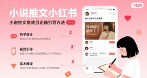小说推文小红书高转化引导方法实操课，小说推文高效且正确引导方法| 鹿鸣网创
