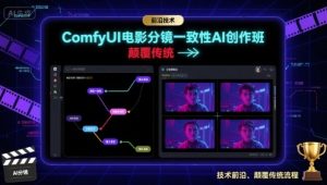 ComfyUI电影分镜一致性AI创作班,前沿技术,颠覆传统| 鹿鸣网创