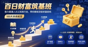 百日财富筑基班，助力普通人从认知到行动，带你解锁顶级财富密码| 鹿鸣网创