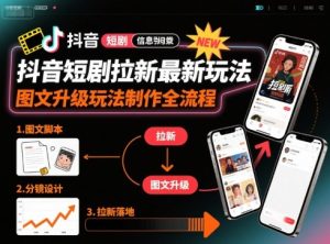 抖音短剧拉新最新玩法之图文升级玩法制作全流程,操作简单,0粉可做| 鹿鸣网创