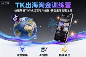 TK出海淘金训练营，助你快速掌握TikTok运营与AI创作，开启出海变现之路| 鹿鸣网创