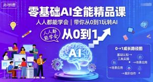 零基础AI全能精品课,人人都能学会,带你从0到1玩转AI| 鹿鸣网创