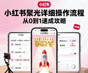 小红书聚光详细操作流程，小红书聚光从0到1速成攻略| 鹿鸣网创