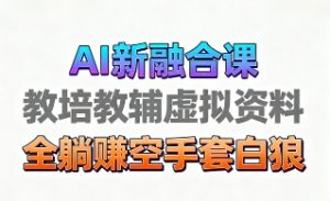 育儿教学教培新玩法,AI生成教学视频,市场大,操作简单,变现天花板非常高| 鹿鸣网创
