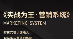 服装老板必修课《实战为王-营销系统》实现业绩被动式增长| 鹿鸣网创