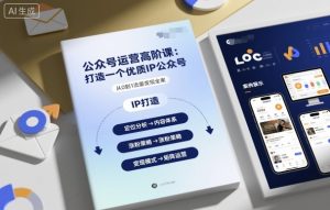 公众号运营高阶课,打造一个优质IP公众号| 鹿鸣网创