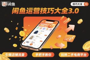 闲鱼运营技巧大全3.0，引爆店铺流量，手把手教你玩转二手电商平台| 鹿鸣网创