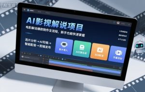AI影视解说项目，电影解说爆款制作全流程，新手也能快速掌握| 鹿鸣网创