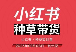 小红书种草带货实训营9月8日杭州线下课，全程录音+字幕，全网唯一小红书实战营| 鹿鸣网创