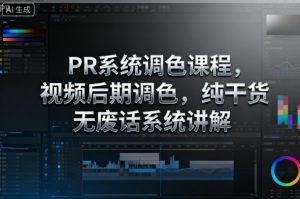 PR系统调色课程,视频后期调色,纯干货无废话系统讲解| 鹿鸣网创