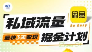 私域流量掘金计划实战训练营,最快3天变现| 鹿鸣网创
